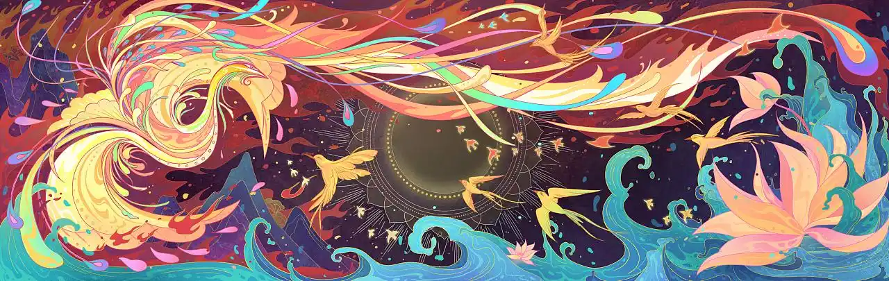 百鸟朝凤|平面|图案|咿呀猫猫 - 原创作品 - 站酷 (zcool)