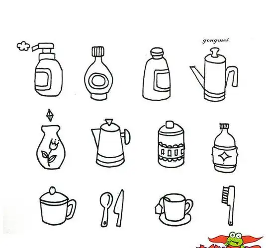 生活用品怎么画简单,常见生活用品简笔画大全