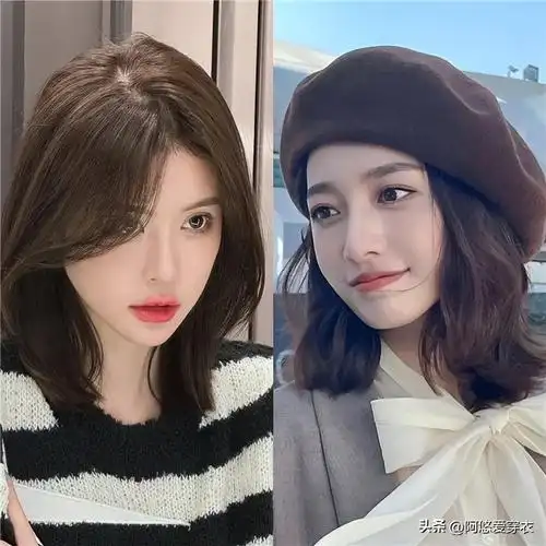 女生斜刘海发型图片2