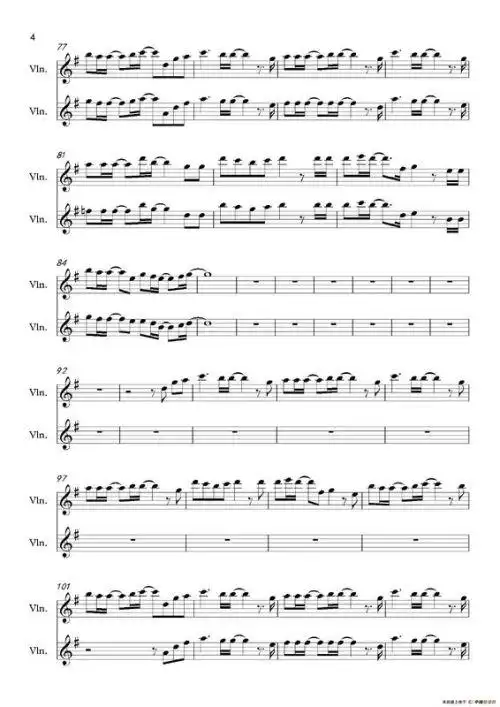 四月是你的谎言orange小提琴谱