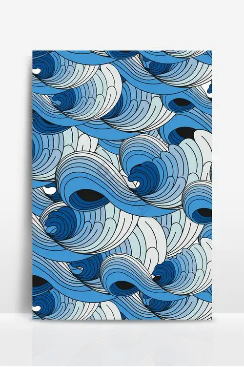 夏天浪花堆叠繁复抽象