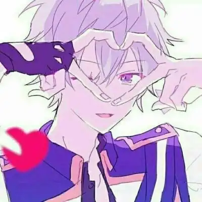 动漫 男生 头像 比心↙ 璃