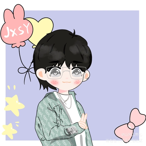 小景比耶_q版我要上首推头像景向谁依原创绘画作品