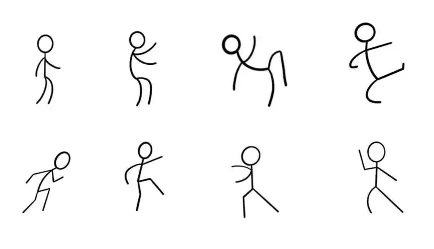 儿童关于火柴人跑步情景简笔画图片大全火柴人跨栏运动简笔画奔跑的