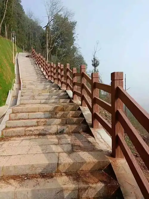 水泥仿木栏杆 新农村建设的推动者 园林景观