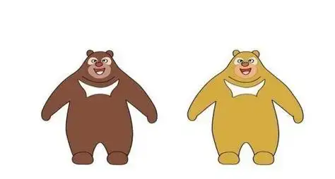 如果你也喜欢这样好看又卡通的熊大熊二的话,可以跟