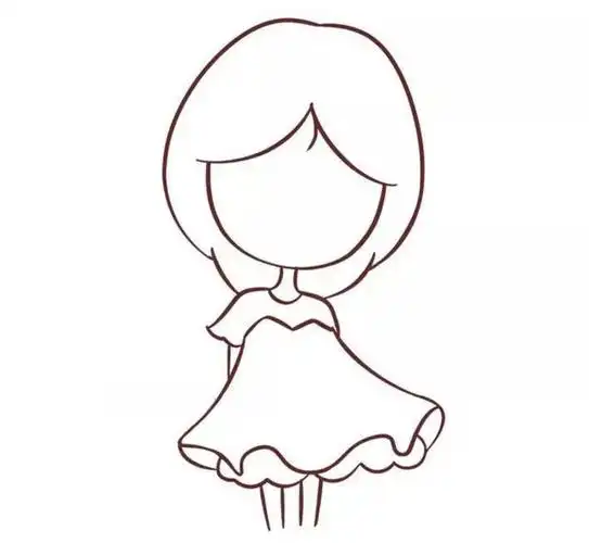 简笔画-连衣裙女孩 | 巧手教育