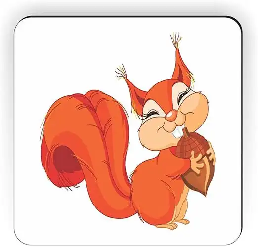 rikki knight 可爱松鼠封面橡树图案方形冰箱贴