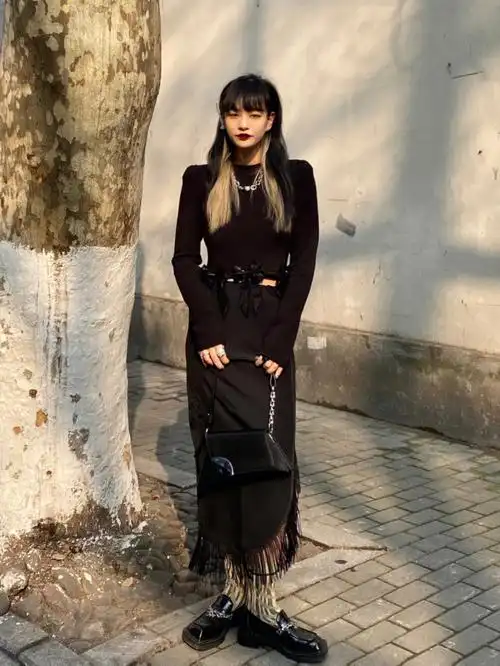 能不能get到93一套:catpunch甜喵预警(不对称设计的流苏半身裙绝美!