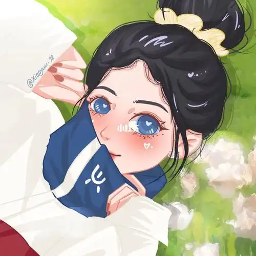 卡通头像鞠婧祎丸子头甜妹头像