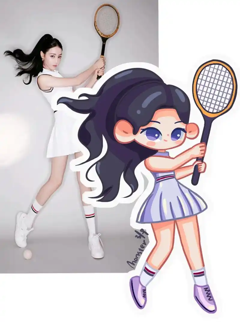 q版迪丽热巴.运动风的迪丽热巴小姐姐,你会喜欢嘛～ 九月的天 - 抖音