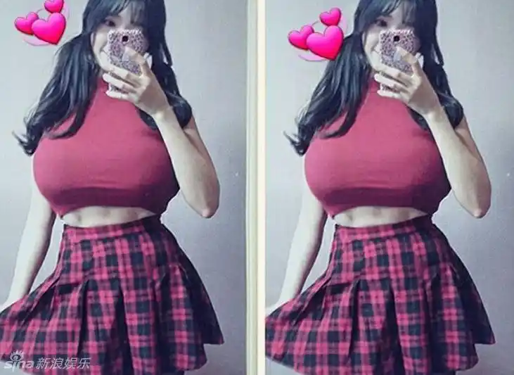 韩国巨胸妹走红中国网友组团前去观光图