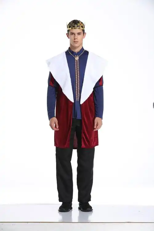 男士万圣节圣诞服装古典欧美宫廷皇室王子国王服装歌剧话剧演出服