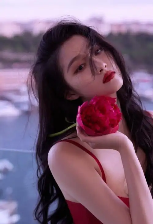 关晓彤法式红裙身材曼妙 红唇卷发明艳动人_娱乐频道__中国青年网