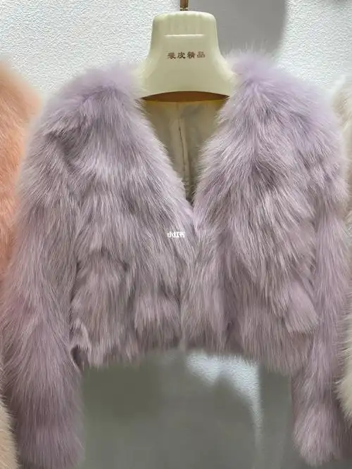 狐狸腹毛外套实拍
