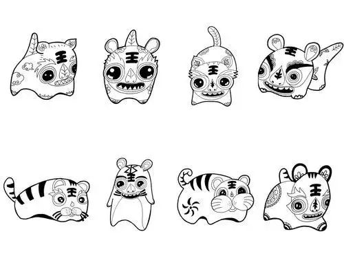 25《布老虎》plus版素材参考素材绘画