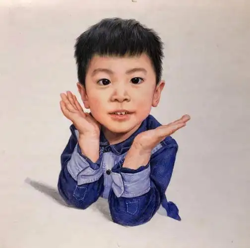 手绘彩铅肖像画客单