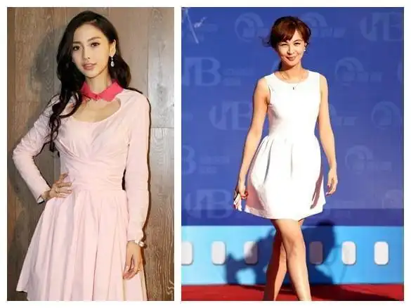 李菲儿撞衫angelababy相差2岁竟完败