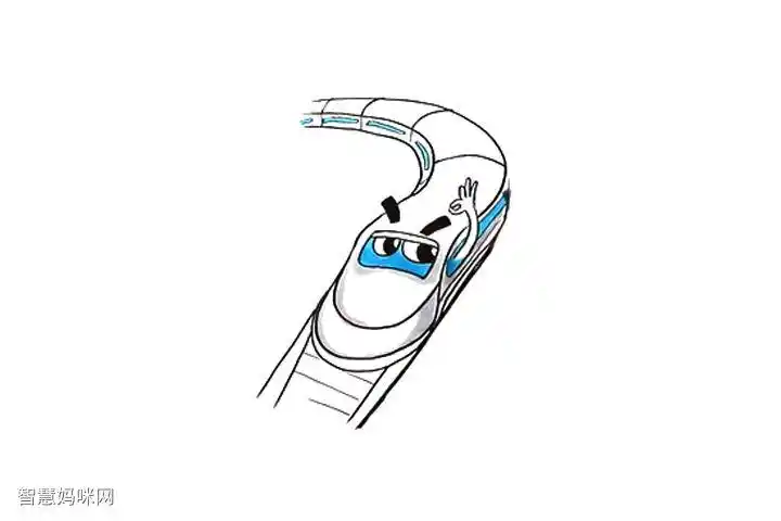 卡通版高铁怎么画 - 智慧妈咪网