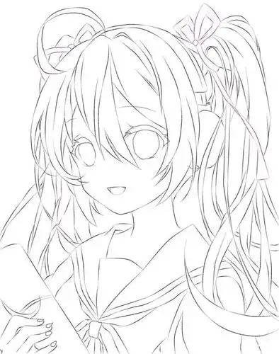 初音未来手绘线稿 临摹涂色的最佳选择