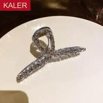 kaler鲨鱼发夹头饰女后脑勺水钻抓夹大号发卡韩国气质优雅百搭时尚