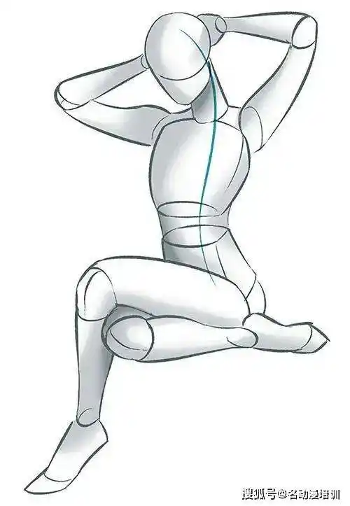 动漫人物人体动态姿势结构参考