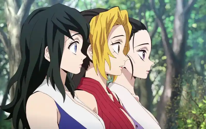 鬼灭之刃音柱登场华丽救妻女装善逸霹雳一闪3