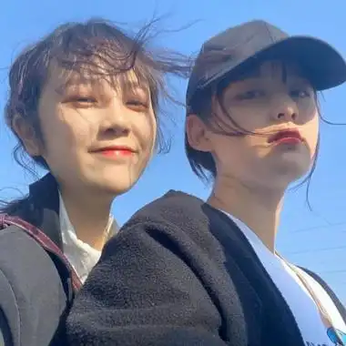 高清双人的网红仙气真人闺蜜头像图片