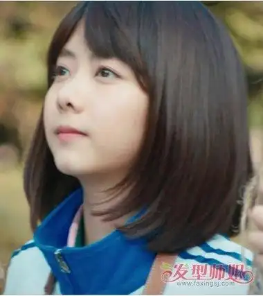谭松韵最好的我们梳齐刘海 呆萌学生妹必备清纯齐肩发(3)_发型师姐手