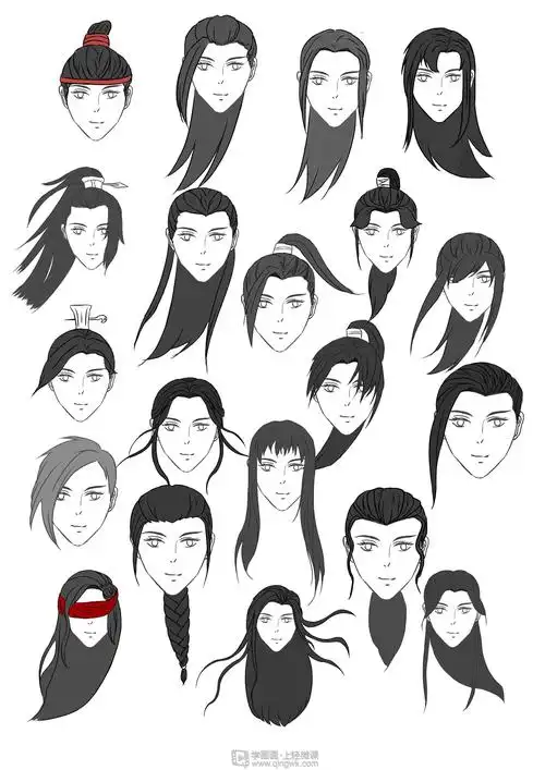 古风男性的发型设计