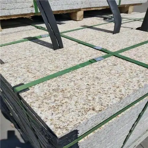 山东黄金麻荔枝面火烧板光面地铺及外墙干挂石材加工