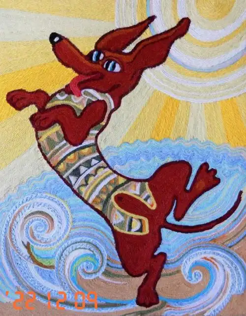 笔记灵感  #毛线装饰画毛线除了能织能钩,还有更多的妙用等待着我们