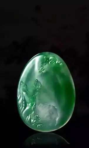 800万极品翡翠山水牌欣赏大开眼界精品收藏