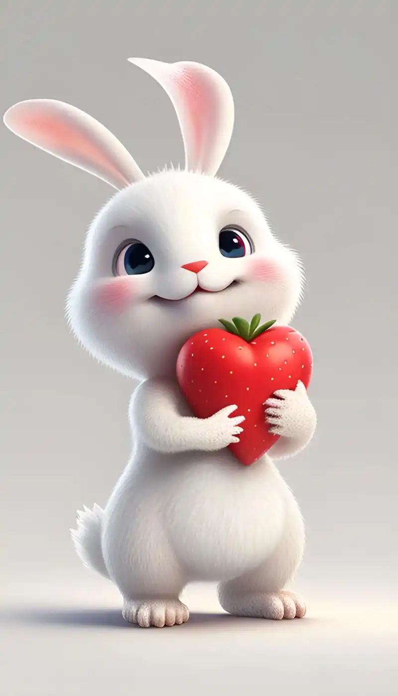 萌萌的92.#图文伙伴计划 #可爱兔子动态壁纸 #神图壁纸  - 抖音