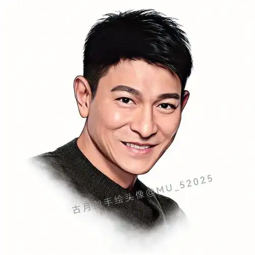照片写实  #个性头像   #刘德华  #古月剑手绘头像mu_52025