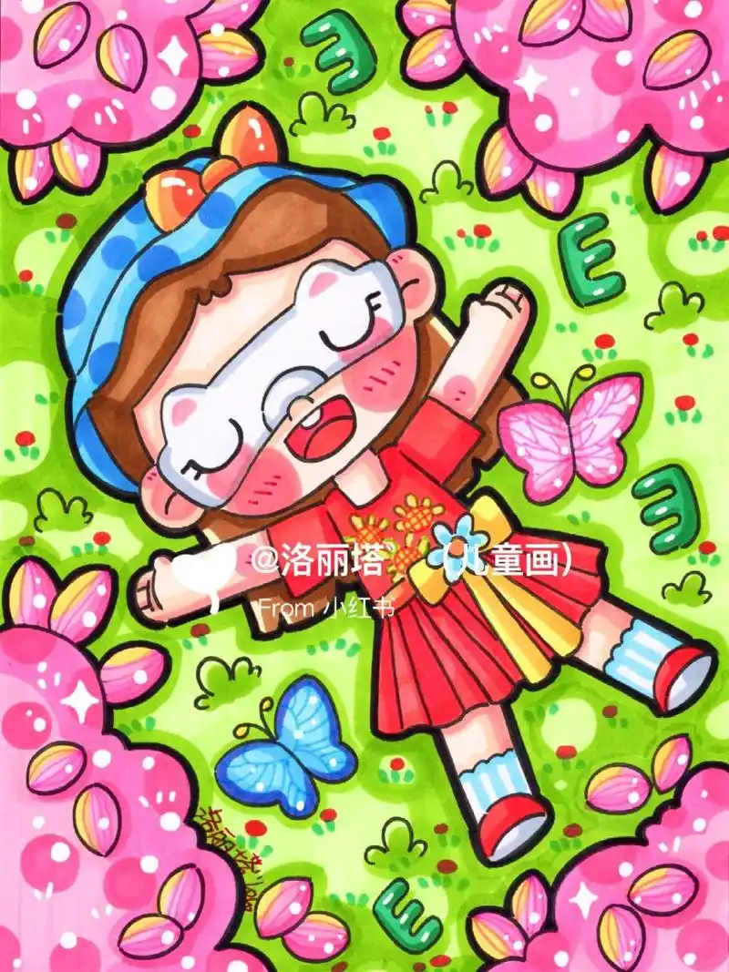 原创幼教·考编系列儿童画《保护眼睛》 #把春天搬进家# #春日漫游