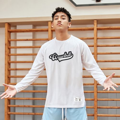 男美式训练服运动跑步上衣速干网眼健身衣潮 白色 m/165-170cm,130斤