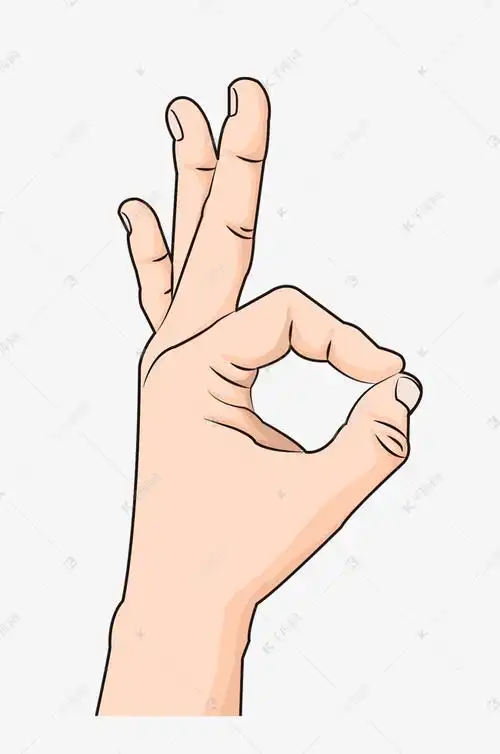 卡通立体ok手势插图