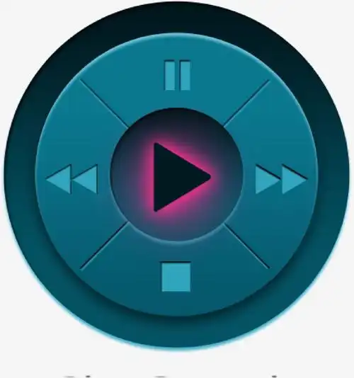 科技感绿色质感播放按钮界面【高清图标元素png素材】-90设计