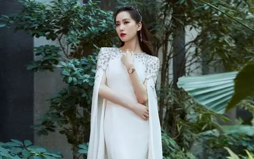 刘诗诗星钻白裙优雅写真桌面壁纸