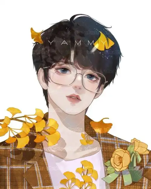 刘耀文 漫画 毕业照 黄昏 银杏叶 - 堆糖,美图壁纸兴趣社区