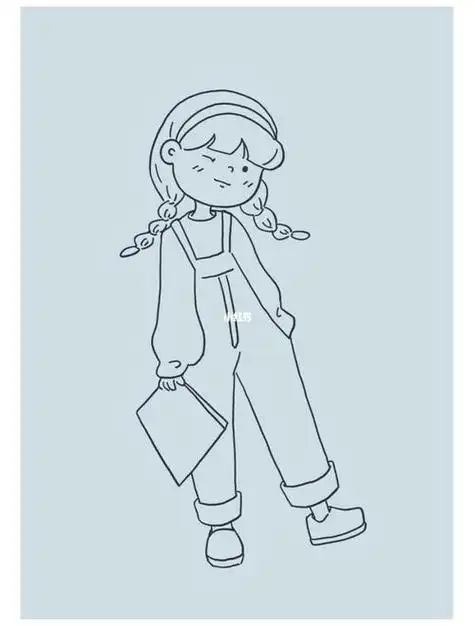 简笔画幼儿园女孩
