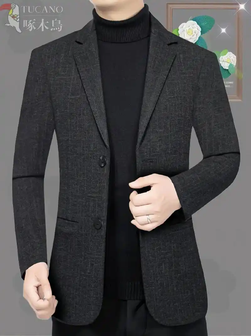 兄弟们,啄木鸟2024春秋休闲西装外套,男爆款西服商务休闲时 - 抖音