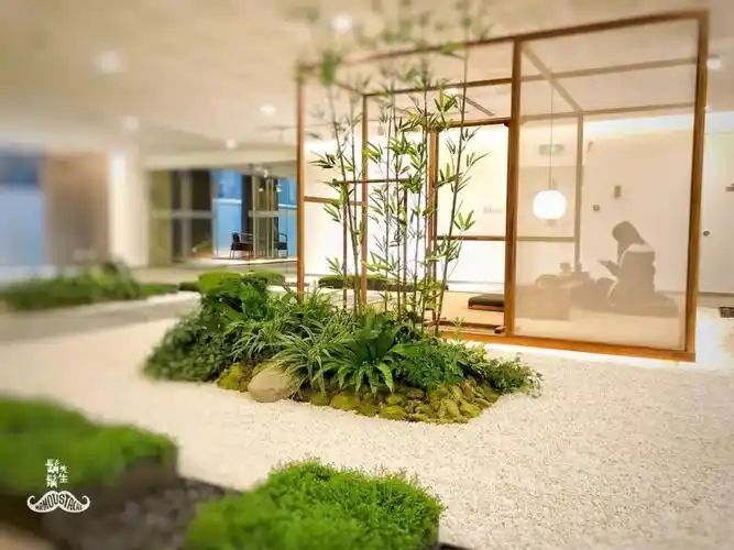 胡须先生x阿里巴巴访客中心东方禅意的室内庭院