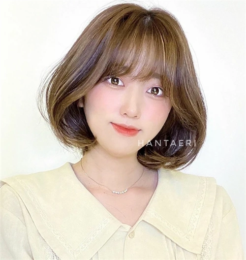 日韩波波头内扣 方脸圆脸示范短发_波波发型 - 美发站