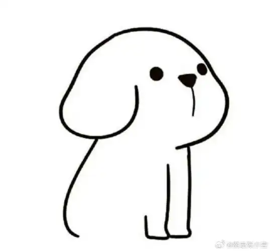 小狗简笔画  老公还用心临摹了    #张泽禹c位出道#@tf家族-张泽禹