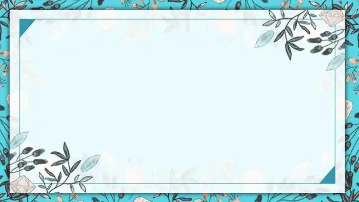 两张蓝色小清新水彩花卉ppt背景图片