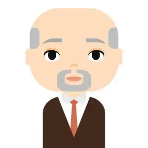 人头像.男性卡通人物.成人图标养老金领取者照片