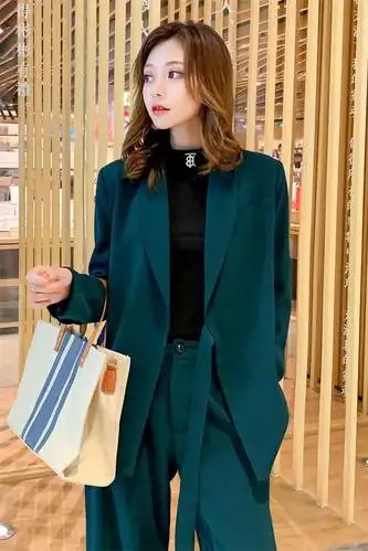 西装套装女2019新款韩版气质时尚休闲职业小西服阔腿裤正装潮