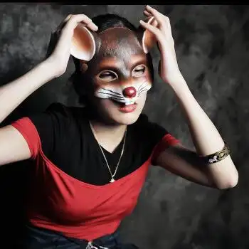 蒙面唱将同款面具蒙面歌王面具歌手头套面罩定制美女神秘假面半脸头套